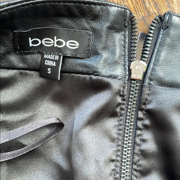 bebe Black Leather Pencil Skirt - Picture 2 of 3